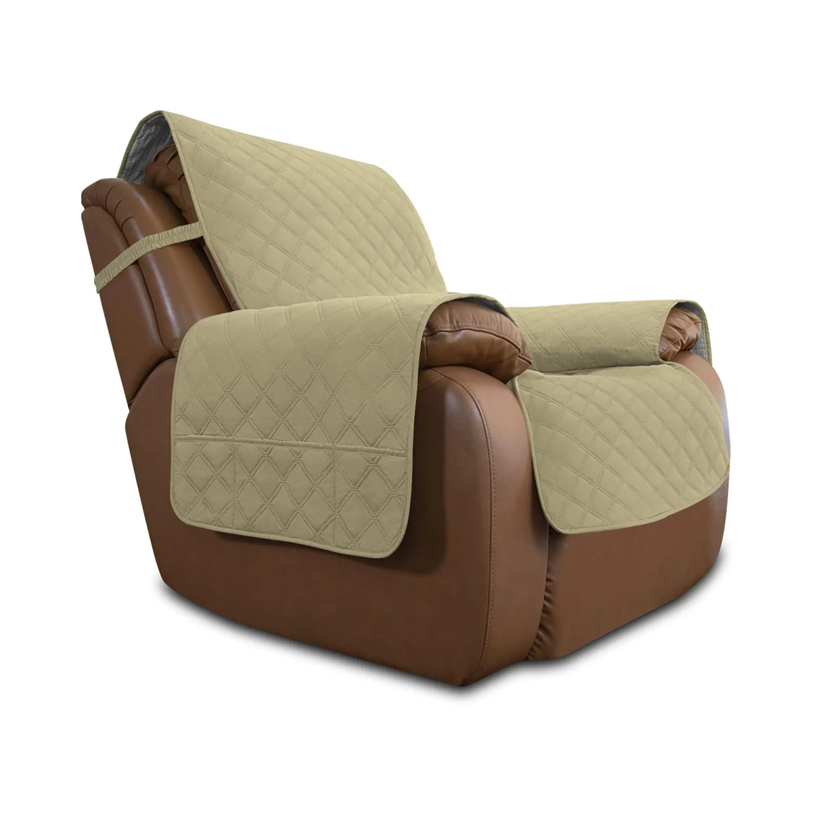 Easy-Going Copridivano Impermeabile Oversize per Poltrona Reclinabile, Tessuto Antiscivolo, Lavabile, Colore Sabbia - immagine 1