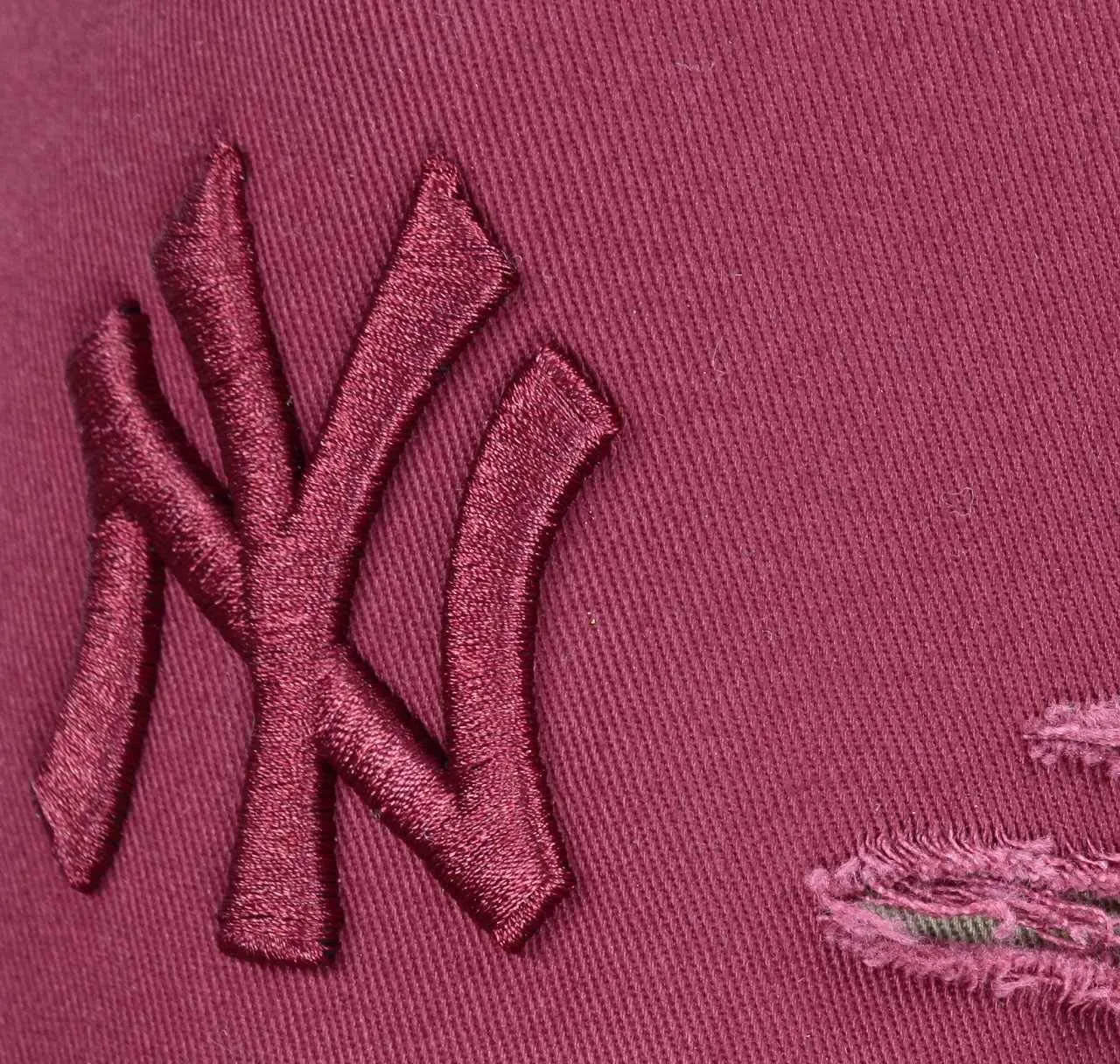 New Era York Yankees 9Forty A-Frame Adjustable Cap - Distressed Cardinal/Beige - immagine 3