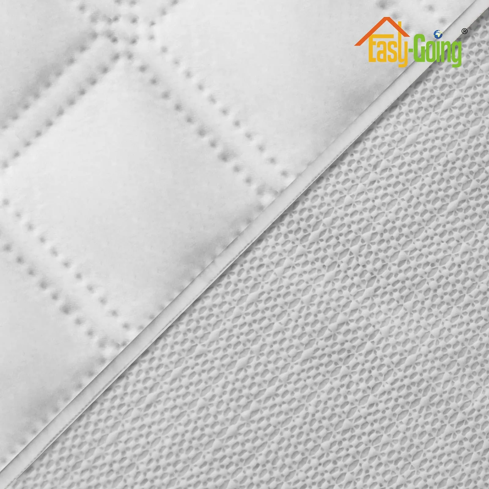 Easy-Going Copridivano Impermeabile e Antiscivolo per Divano a 3 Cuscini, Bianco - immagine 5