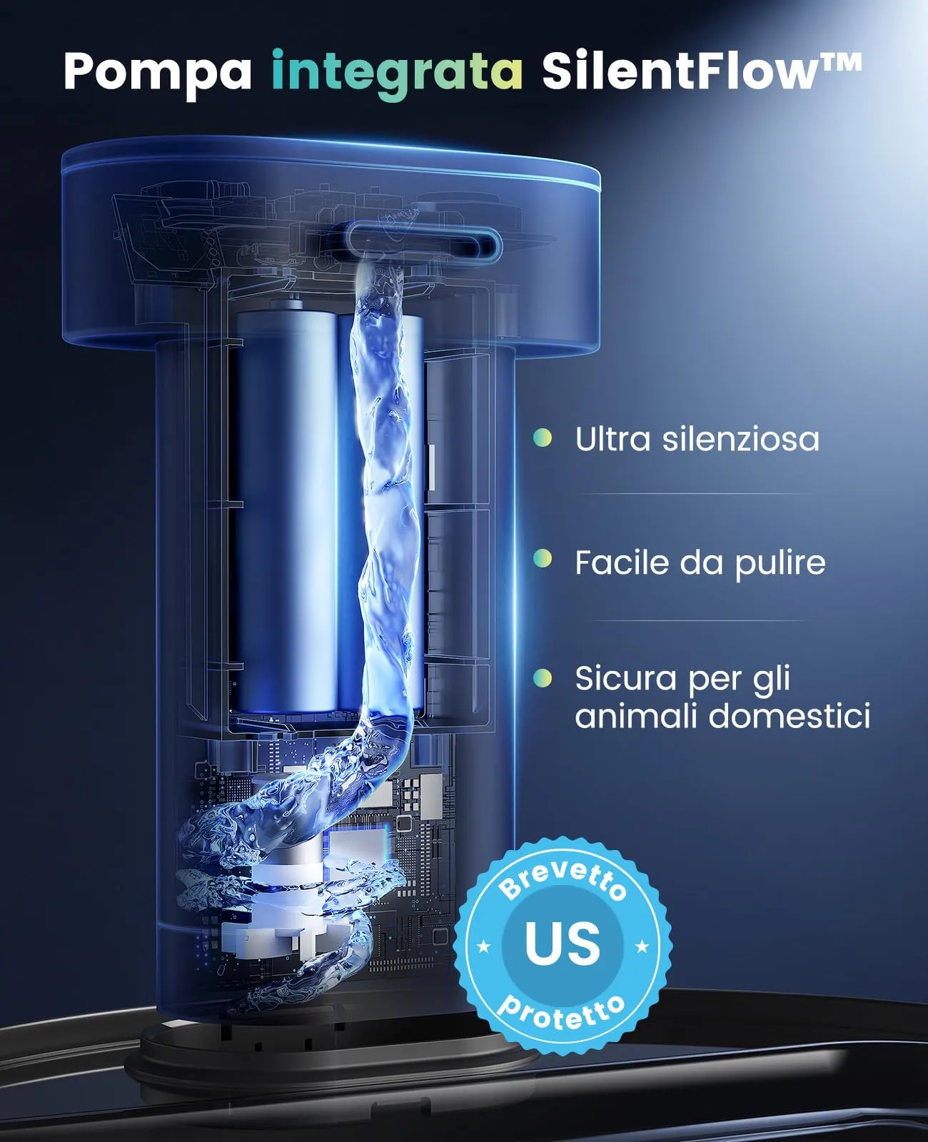oneisall Fontana per gatti senza fili 3,2L con sensore PW14SAE - immagine 7