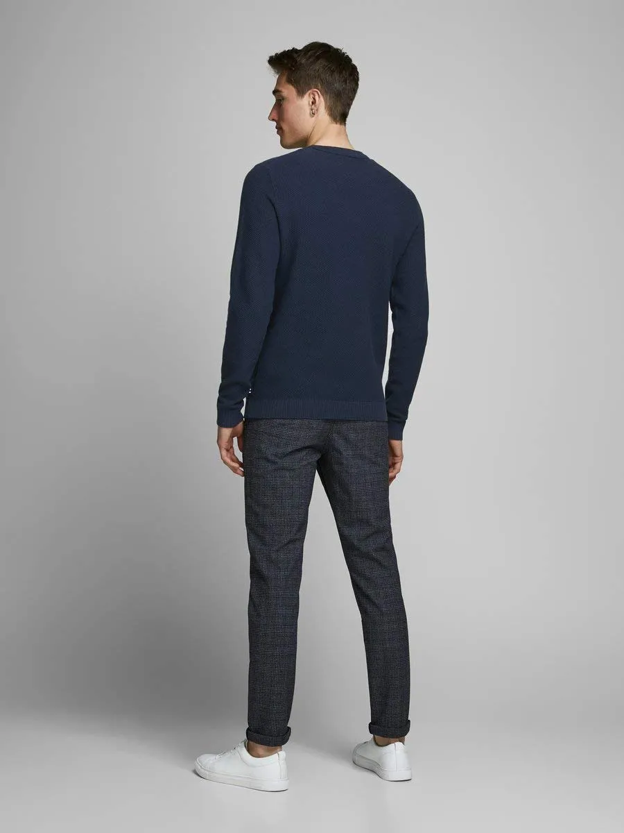 Jack & Jones Jjeaaron Knit Crew Neck Sweater, Blazer Blu Marine, S - immagine 3
