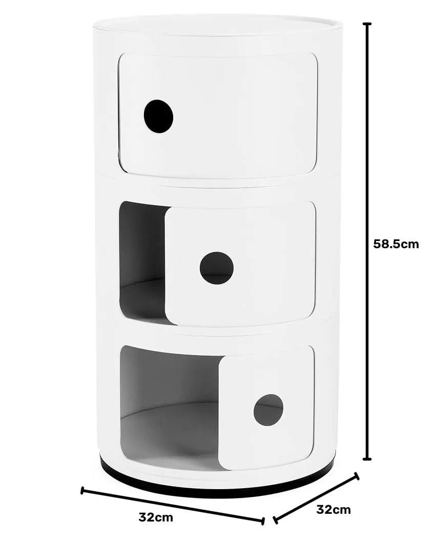 Kartell Componibili Recycled Mobile Contenitore 3 Elementi Bianco Mat - immagine 3
