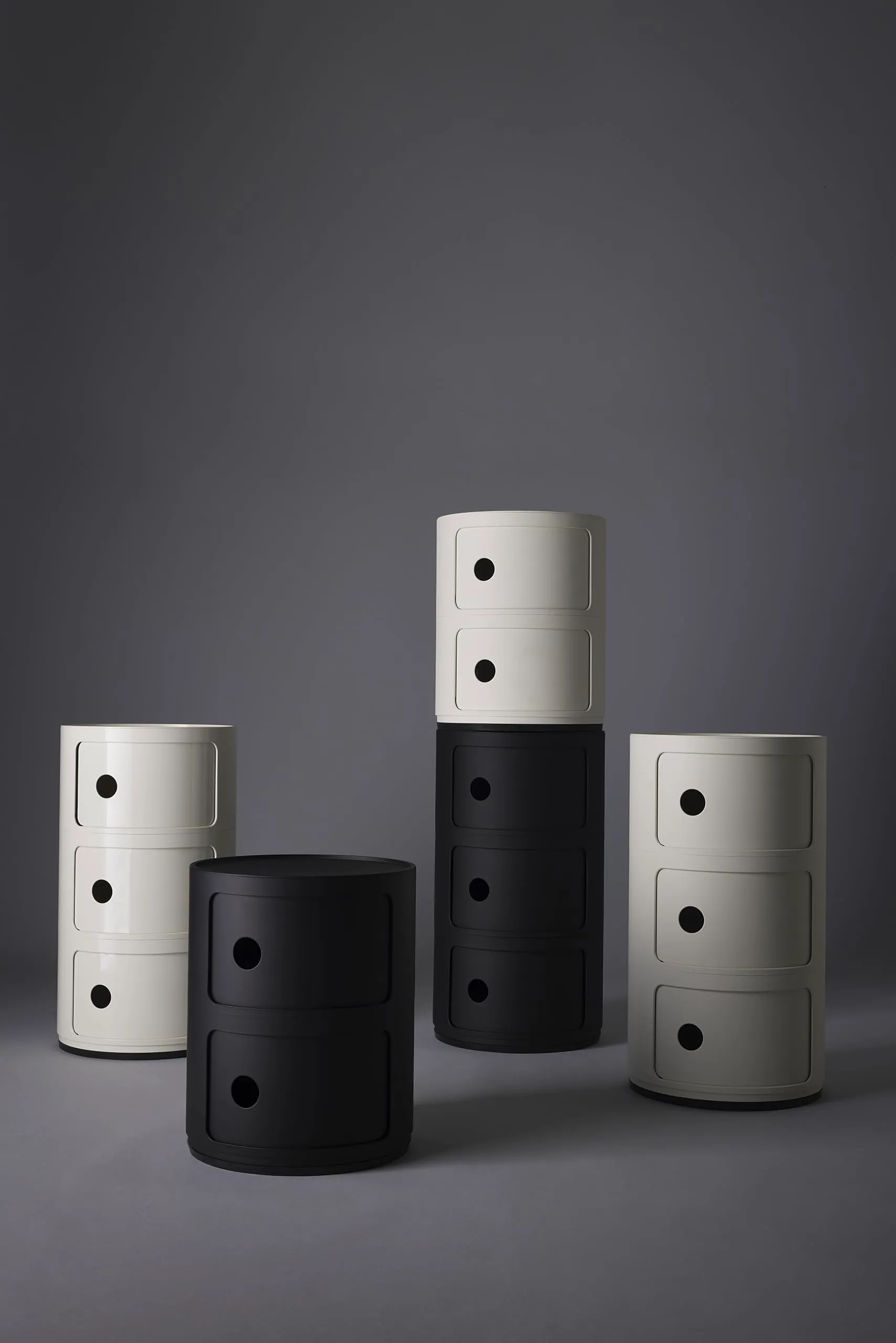 Kartell Componibili Recycled Mobile Contenitore 3 Elementi Bianco Mat - immagine 5