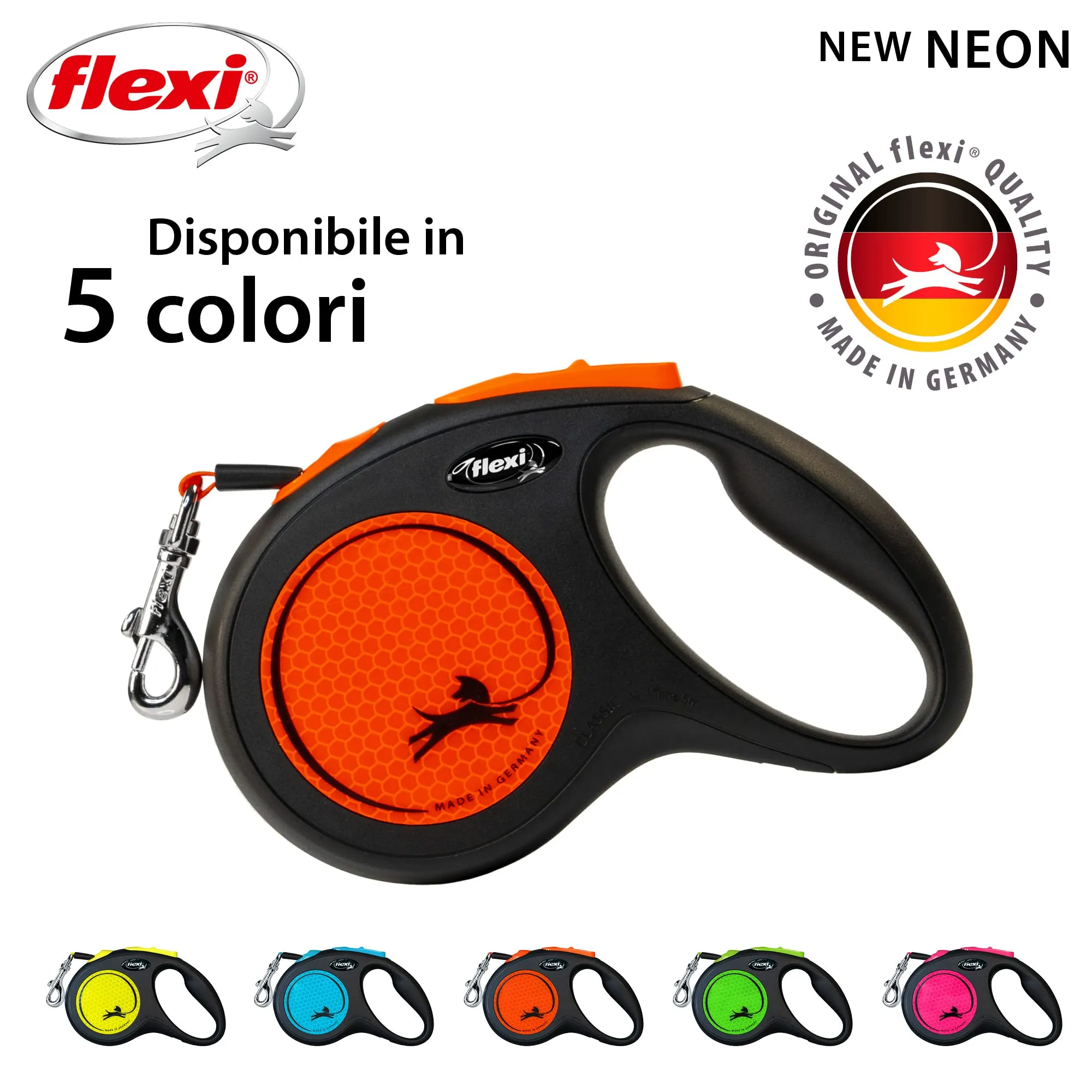 Flexi Nuovo Cintura Neon - Nero/Arancione Fluo - M - immagine 5