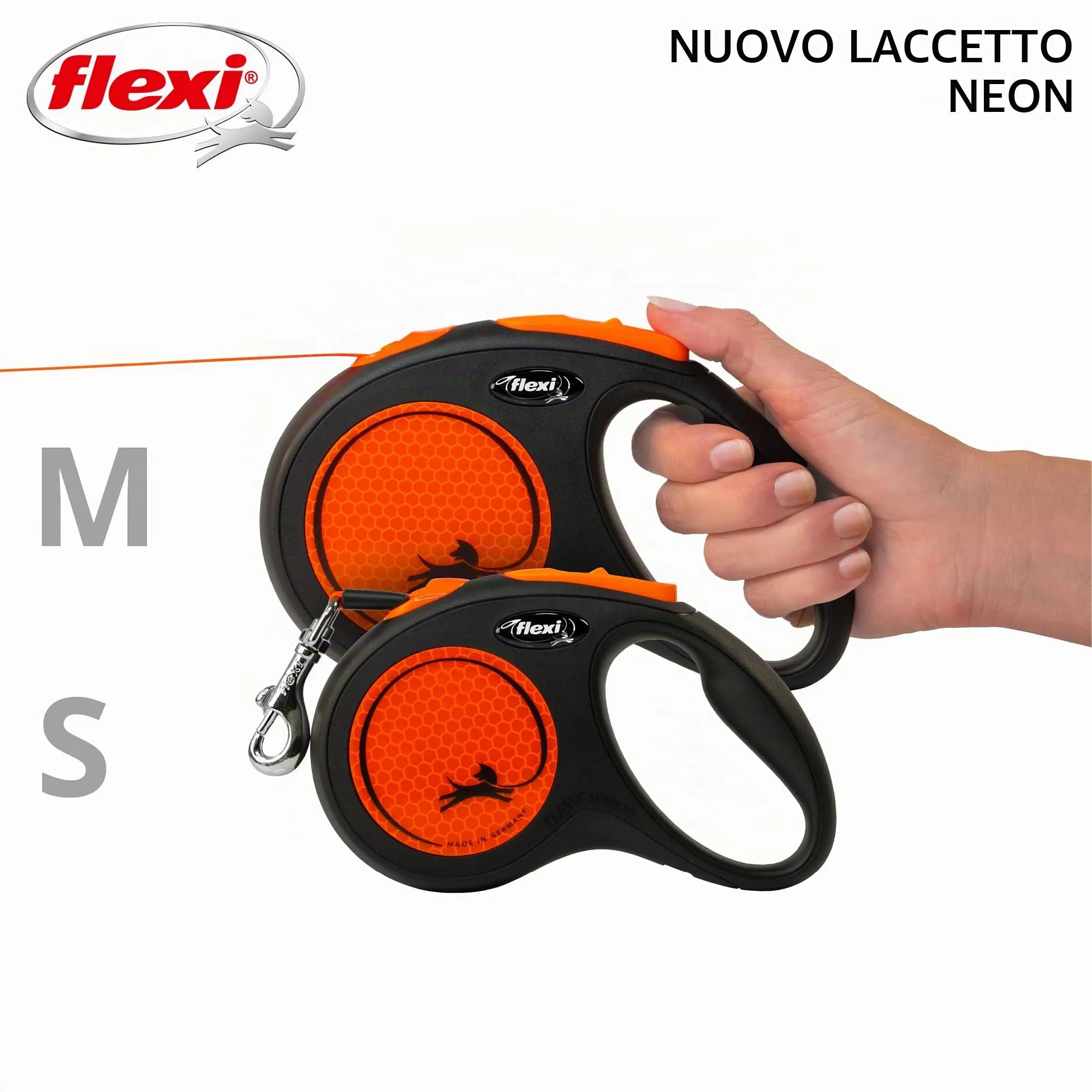 Flexi Nuovo Cintura Neon - Nero/Arancione Fluo - M - immagine 6