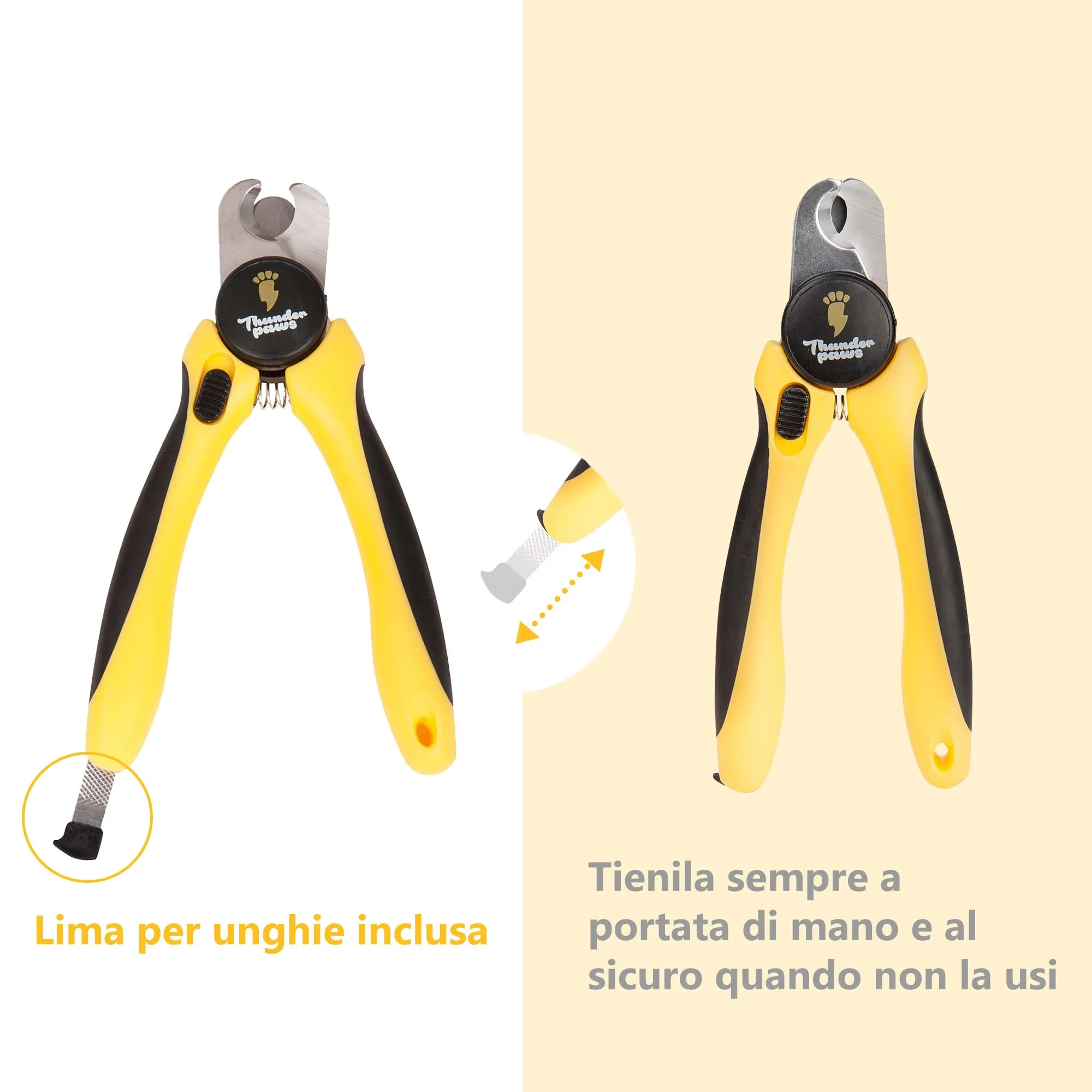 Thunderpaws Tagliaunghie per Cani con Blocco di Protezione, Serratura di Sicurezza e Lima per Unghie - immagine 3