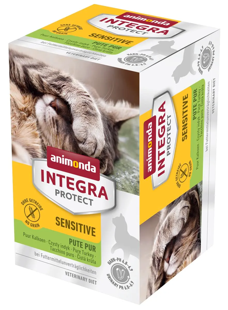 Animonda Integra Protect Cibo Umido per Gatti Sensitive Pute (6 x 100 g) - immagine 1