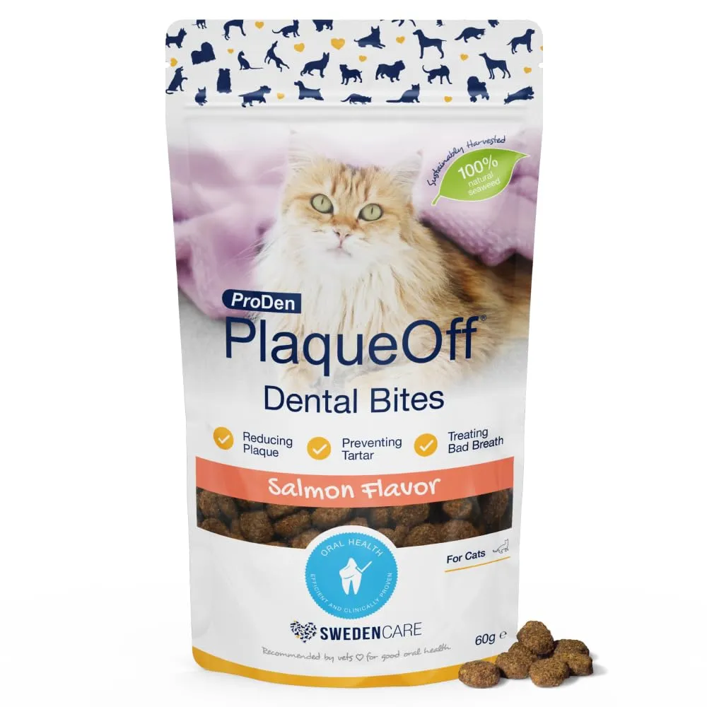 ProDen PlaqueOff Bocconcini Dentali per Gatti Gusto Salmone 60 g - immagine 1