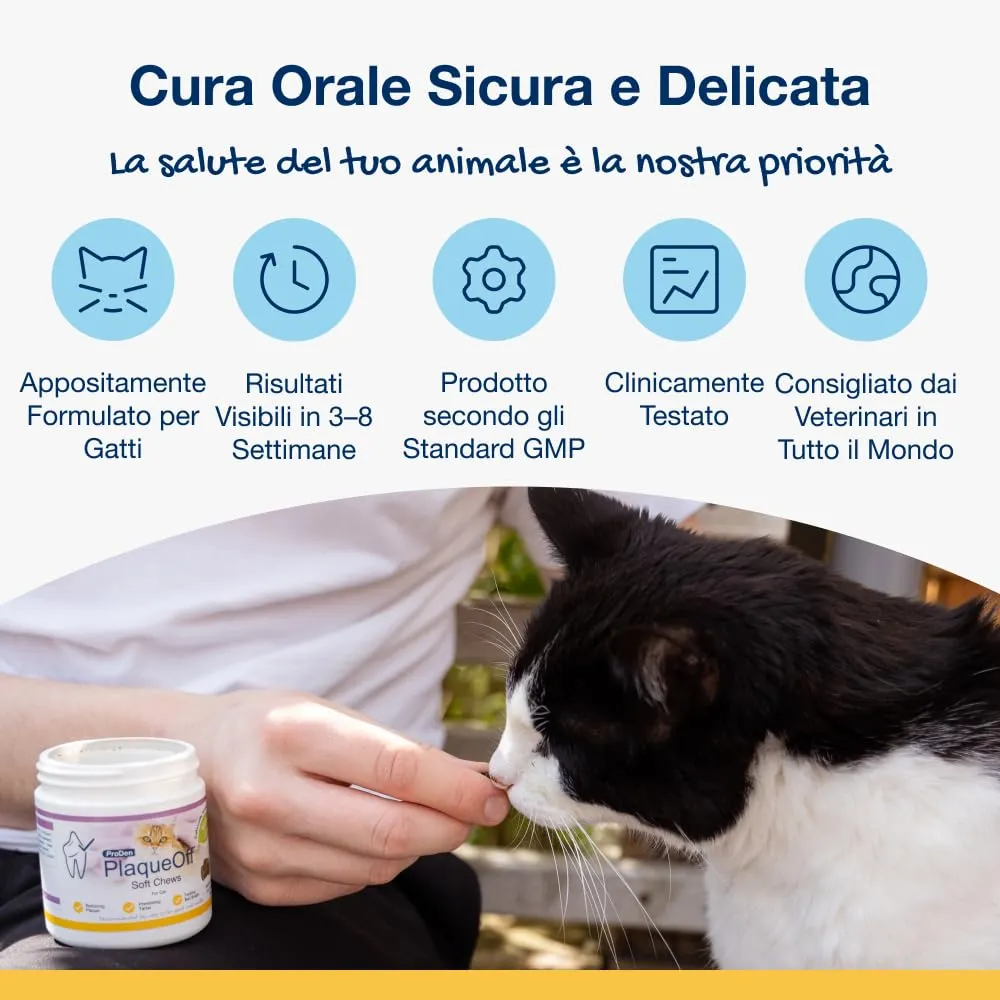 ProDen PlaqueOff Masticabili Morbidi per Gatti, 120 pezzi - immagine 2