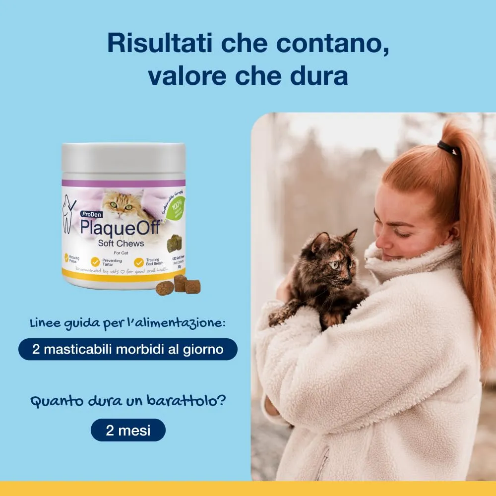 ProDen PlaqueOff Masticabili Morbidi per Gatti, 120 pezzi - immagine 6