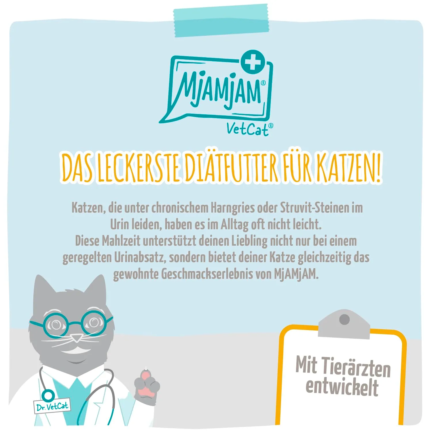 MjAMjAM VetCat Diet Urinary Pollo, senza cereali, 6 x 200 g - immagine 2