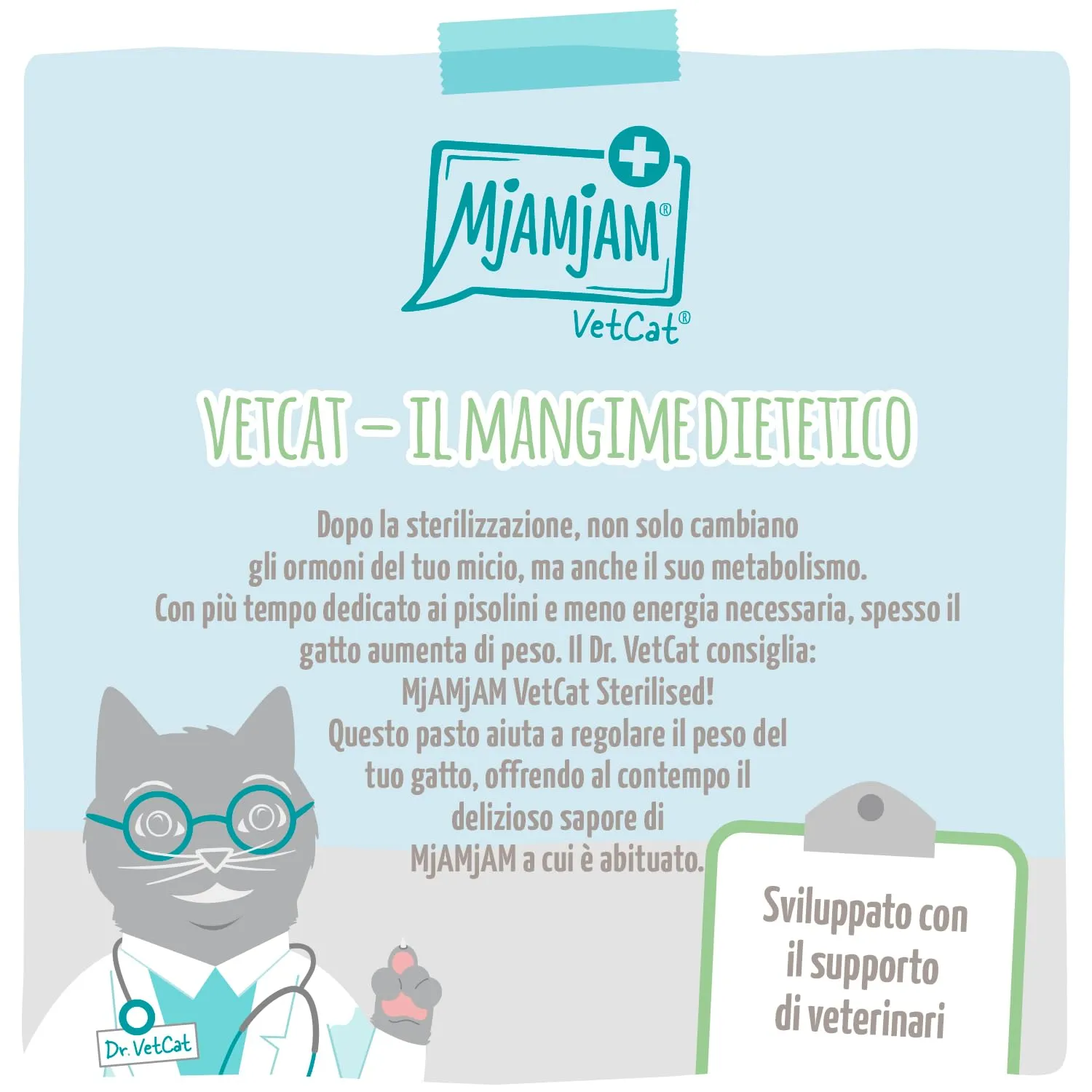 MjAMjAM VetCat Diet Sterilizzato Manzo & Anatra, Senza Cereali, 6 x 200g - immagine 2