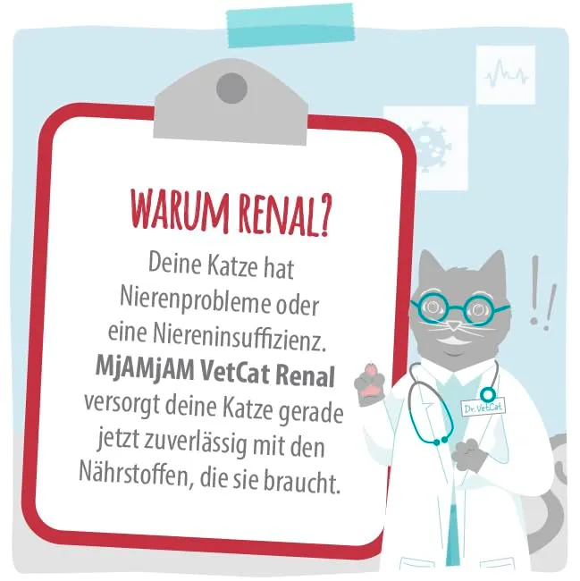 MjAMjAM VetCat Kidney Renal Pollo, senza cereali, 6 x 200 g - immagine 5