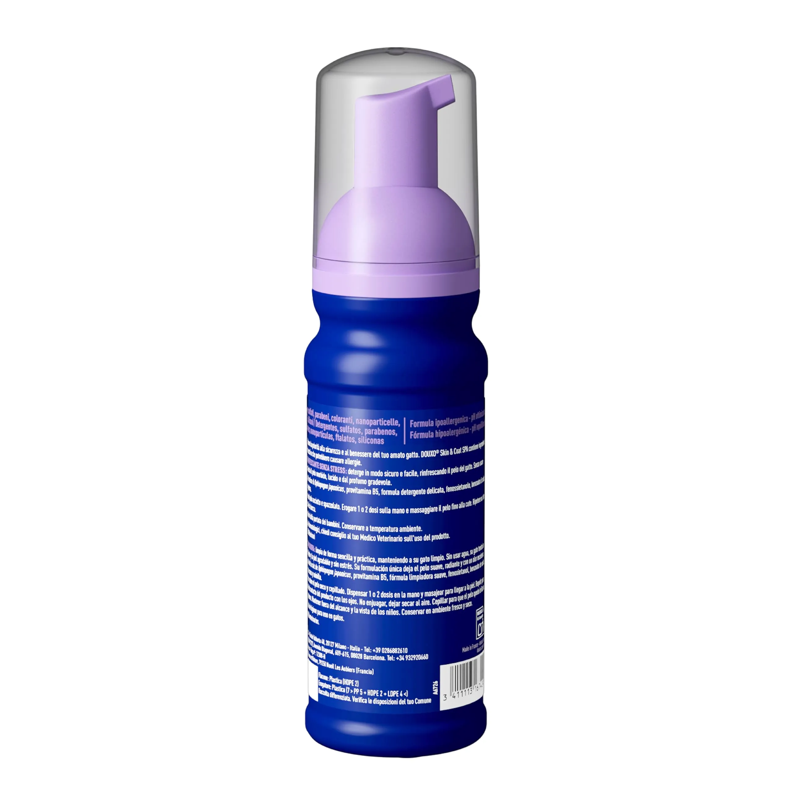 DOUXO Skin & Coat SPA Mousse Detergente Senza Risciacquo per Gatti, 150ml - immagine 9