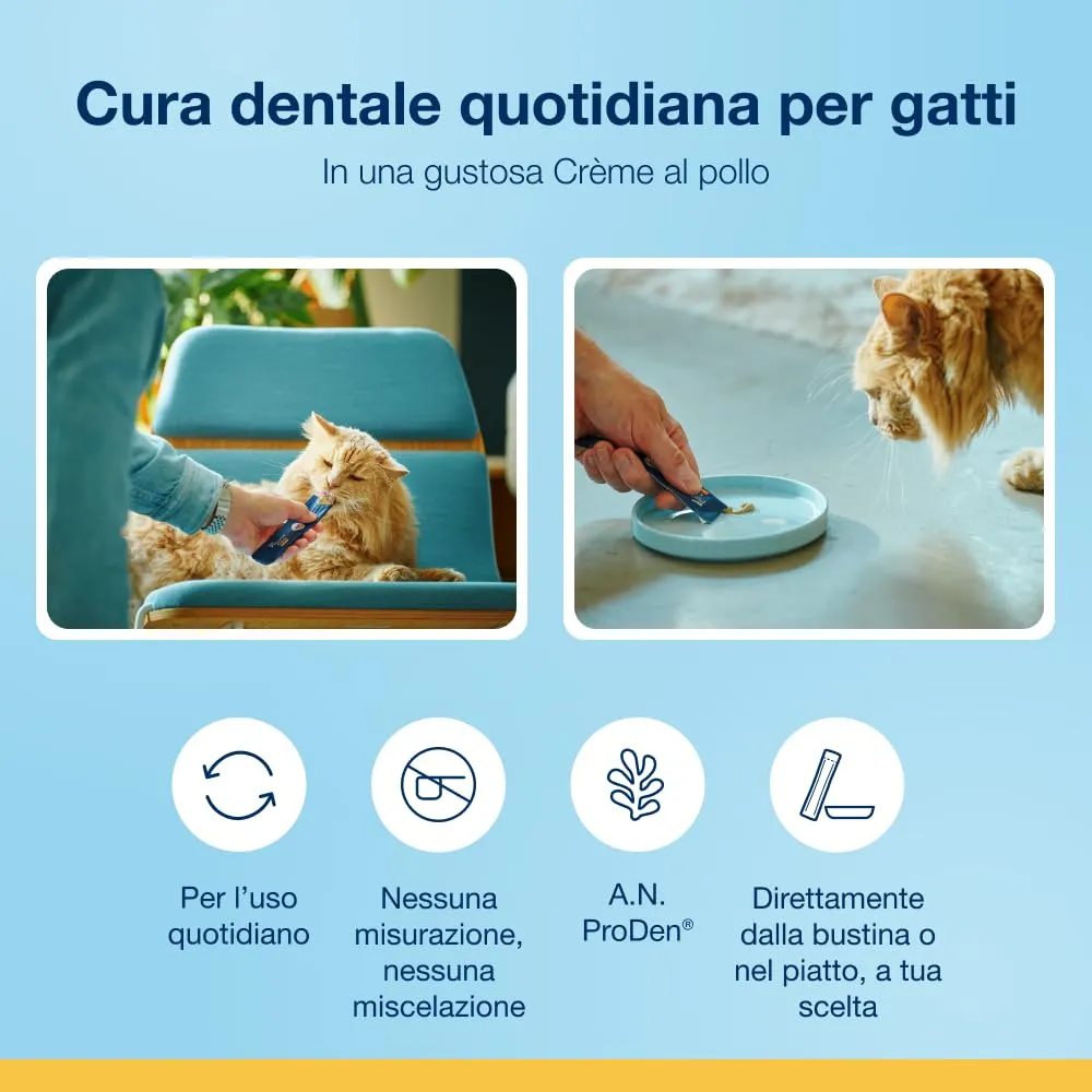 ProDen PlaqueOff Crème per Gatti Gusto Pollo, 6 Bustine - immagine 6