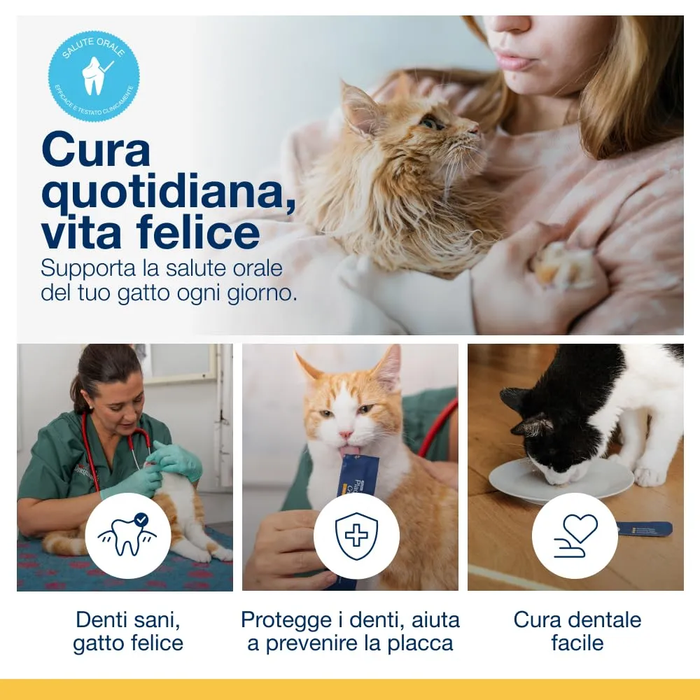 ProDen PlaqueOff Kit Cura Dentale per Gatti - Polvere 40g e 6 Snack Cremosi - immagine 9