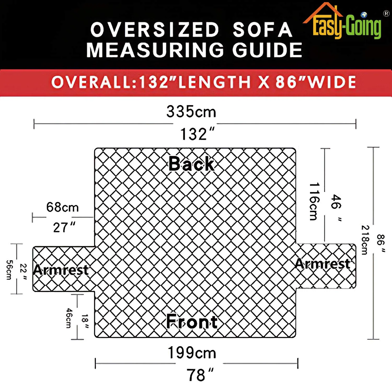 Easy-Going Copridivano Reversibile Oversize a 3 Cuscini Impermeabile - immagine 6
