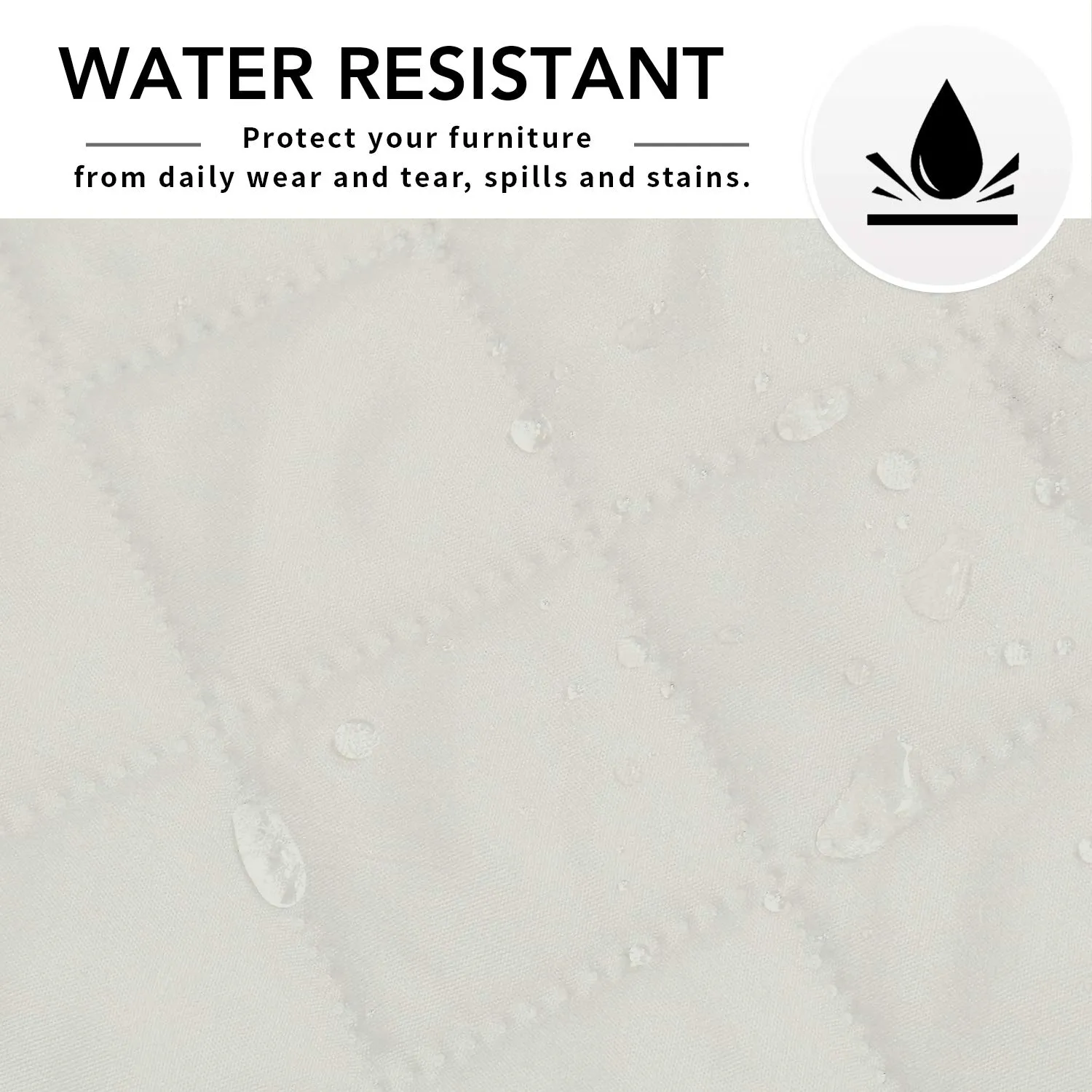 Easy-Going Fodera Reversibile per Divano Oversize da 3 Posti, Impermeabile, Color Avorio - immagine 5