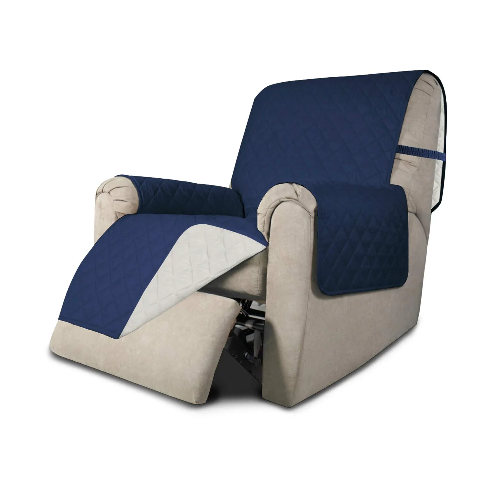 Easy-Going Copridivano Reversibile Impermeabile per Sedia Reclinabile, Blu Navy/Avorio - immagine 1