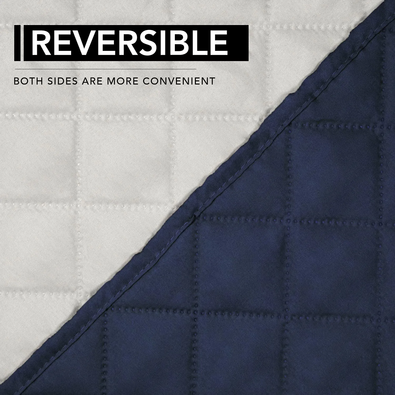 Easy-Going Copridivano Reversibile Impermeabile per Sedia Reclinabile, Blu Navy/Avorio - immagine 3