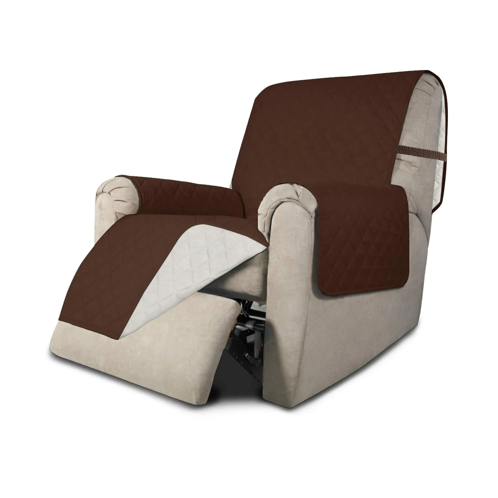 Easy-Going Copridivano Reversibile per Poltrona Reclinabile, 48 cm, Caffè - immagine 1