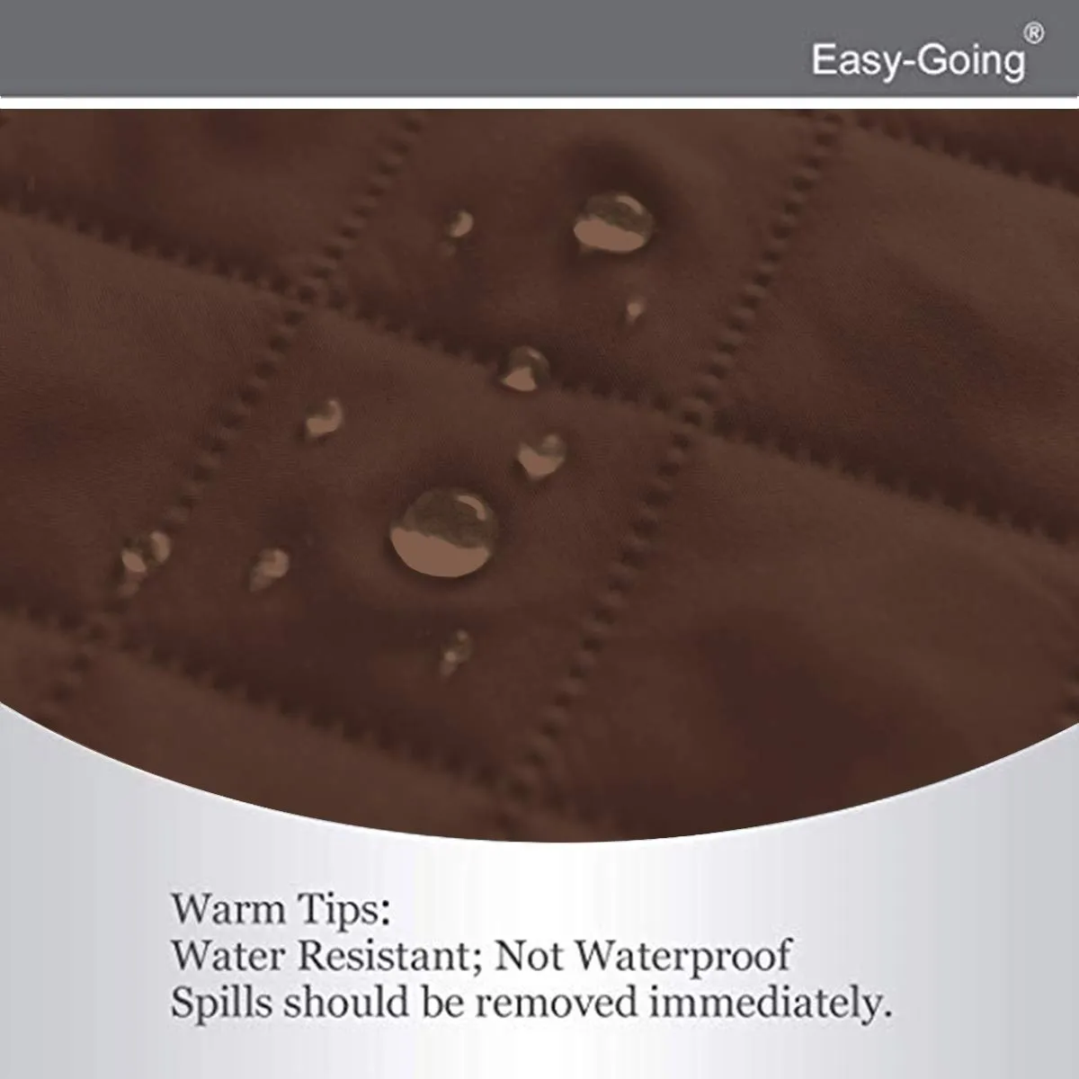 Easy-Going Copridivano Reversibile per Poltrona Reclinabile, 48 cm, Caffè - immagine 4