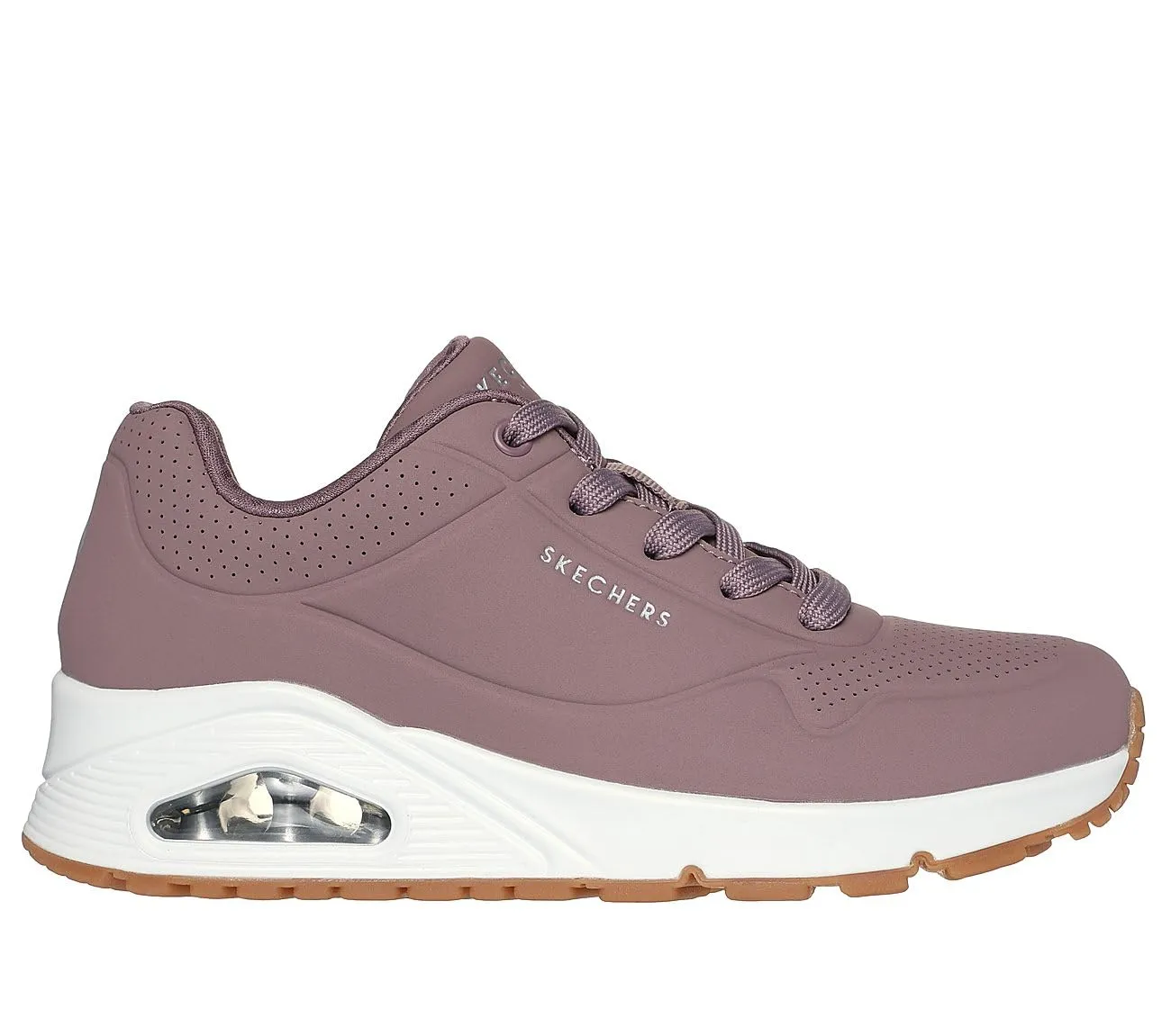 Skechers Uno Stand On Air Women's Sneakers, Mauve Durabuck Mesh, 36.5 EU - immagine 2