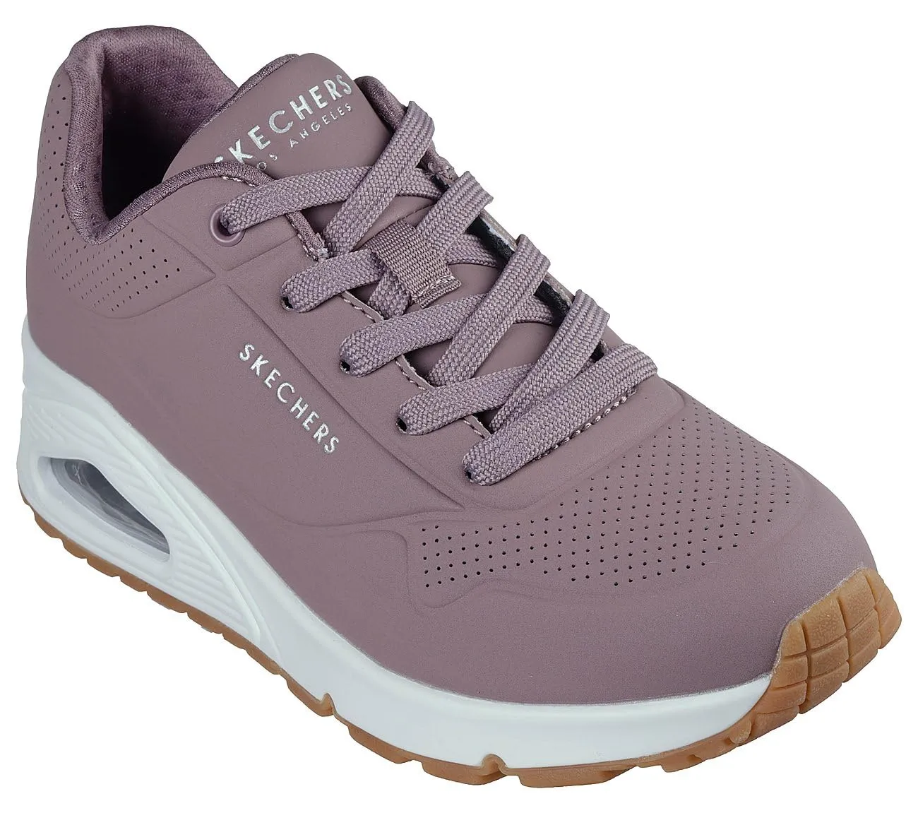 Skechers Uno Stand On Air Women's Sneakers, Mauve Durabuck Mesh, 36.5 EU - immagine 6
