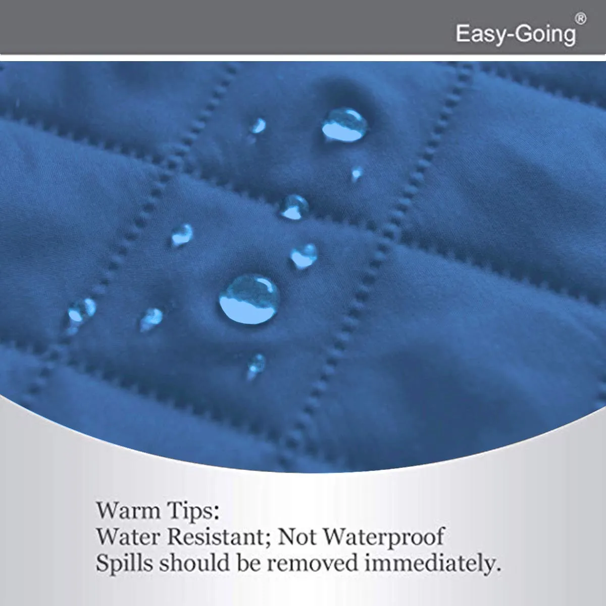 Easy-Going Copridivano Reclinabile e Reversibile Impermeabile, Blu/Avorio - immagine 4