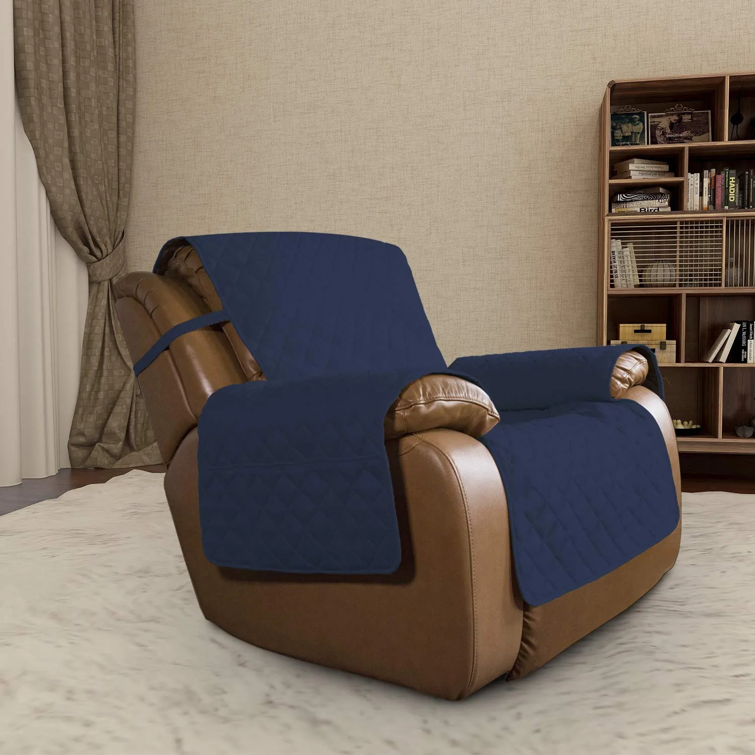 Easy-Going Copridivano Reversibile Impermeabile per Cani, Large Recliner (68,6-73,7 cm), Blu Navy/Avorio - immagine 2