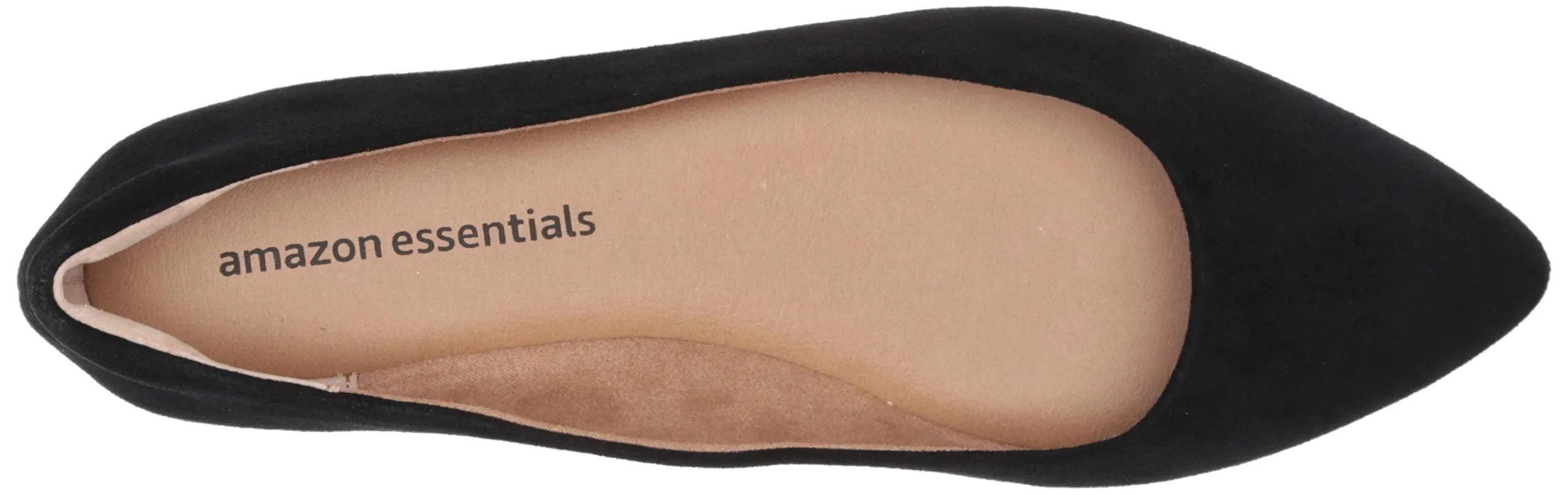 Amazon Essentials Ballerine da donna a punta in microcamoscio, Nero, 40 - immagine 5
