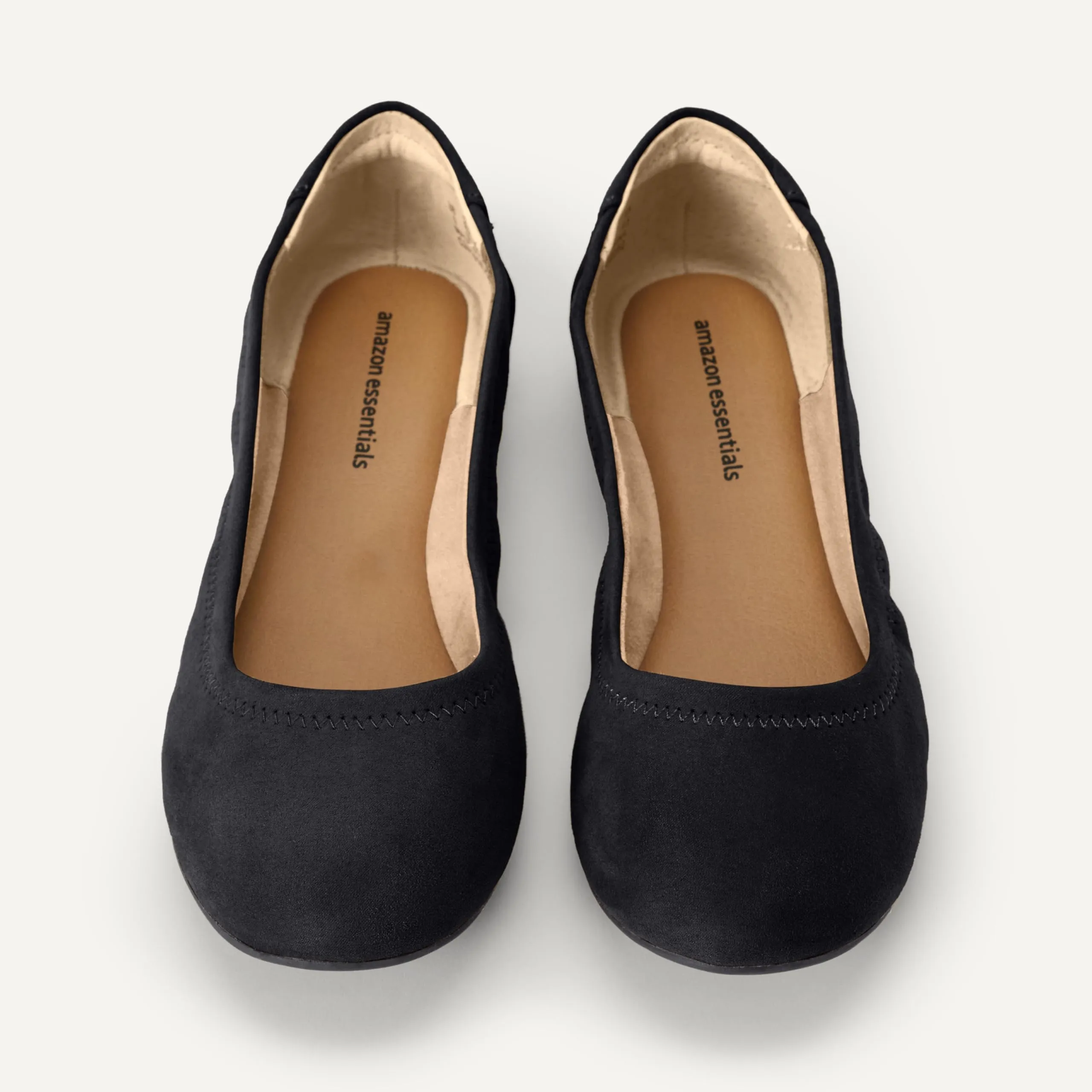 Amazon Essentials Ballerine Slip-on Donna, Nero Micro Scamosciato, 42 EU Larga - immagine 4