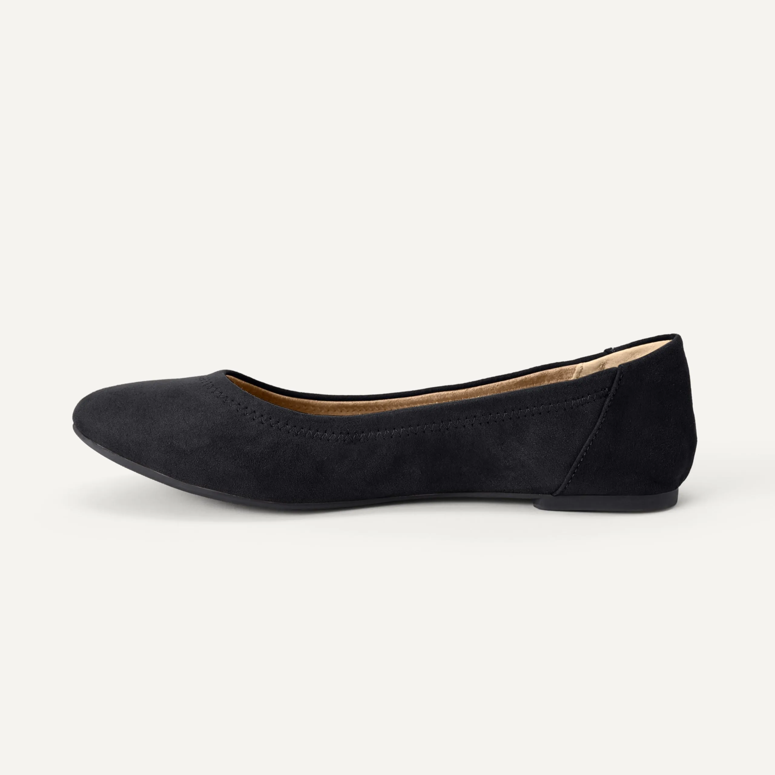 Amazon Essentials Ballerine Slip-on Donna, Nero Micro Scamosciato, 43 EU Larga - immagine 3