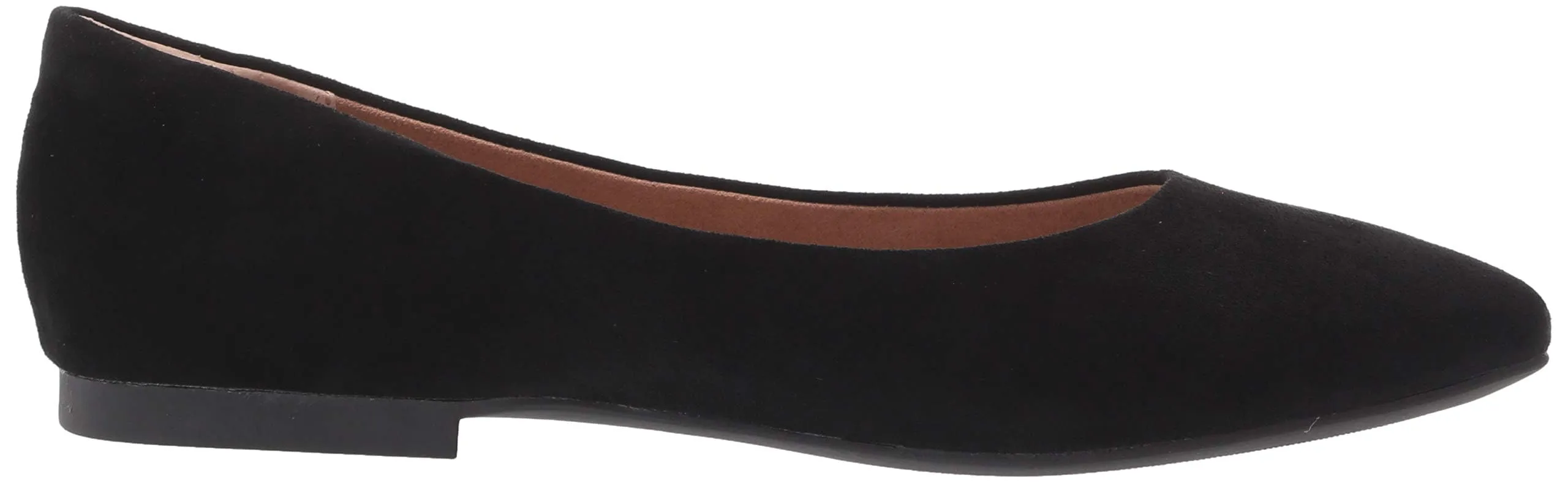 Amazon Essentials Ballerine da donna a punta in microcamoscio nero, 38 - immagine 6