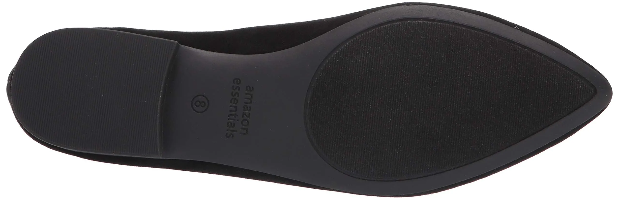 Amazon Essentials Ballerine da donna a punta in microcamoscio nero, 38 - immagine 4