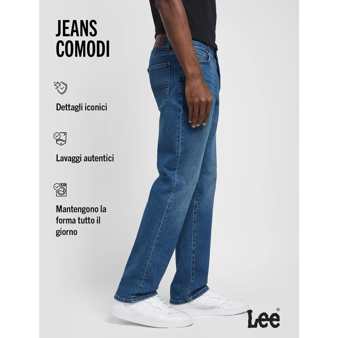 Lee Extreme Motion Men's Regular Fit Straight Jeans - General (Blu) - immagine 5