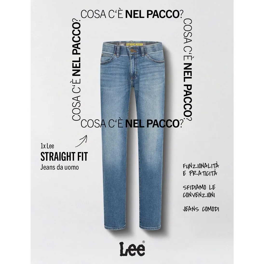 Lee Extreme Motion Men's Regular Straight Fit Jeans - General - immagine 8