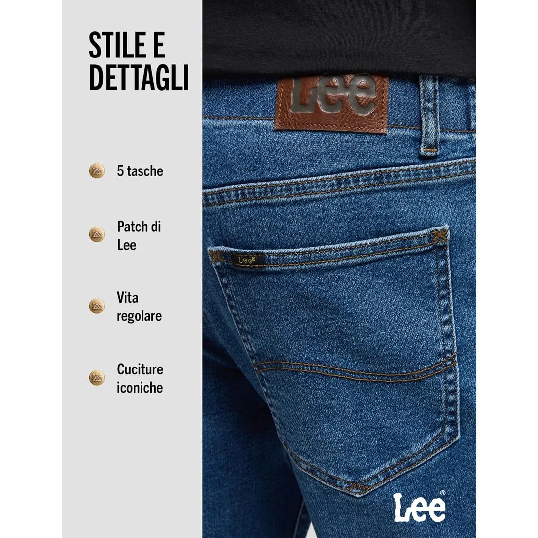 Lee Extreme Motion Regular Straight Fit Men's Jeans - General - immagine 6