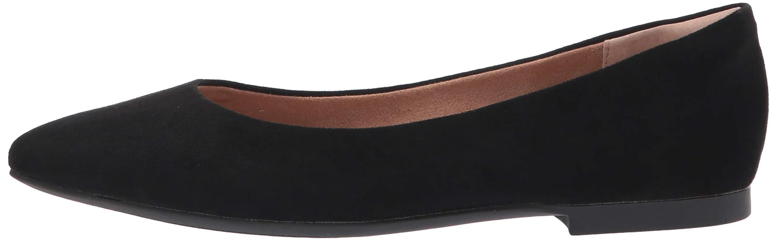 Amazon Essentials Ballerine da donna a punta in microcamoscio nero, 42 - immagine 8