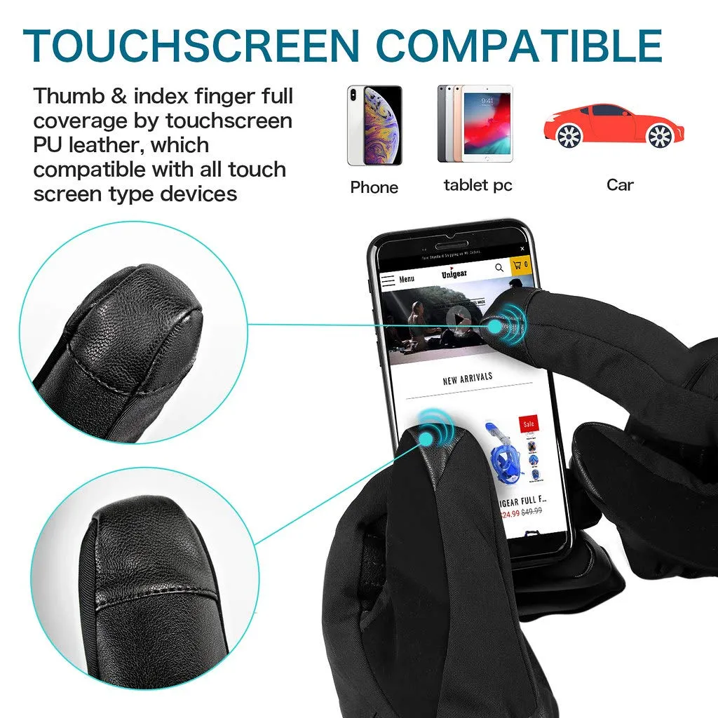 Unigear Guanti da sci e snowboard 3M Thinsulate Impermeabili Touch Screen Unisex - immagine 5