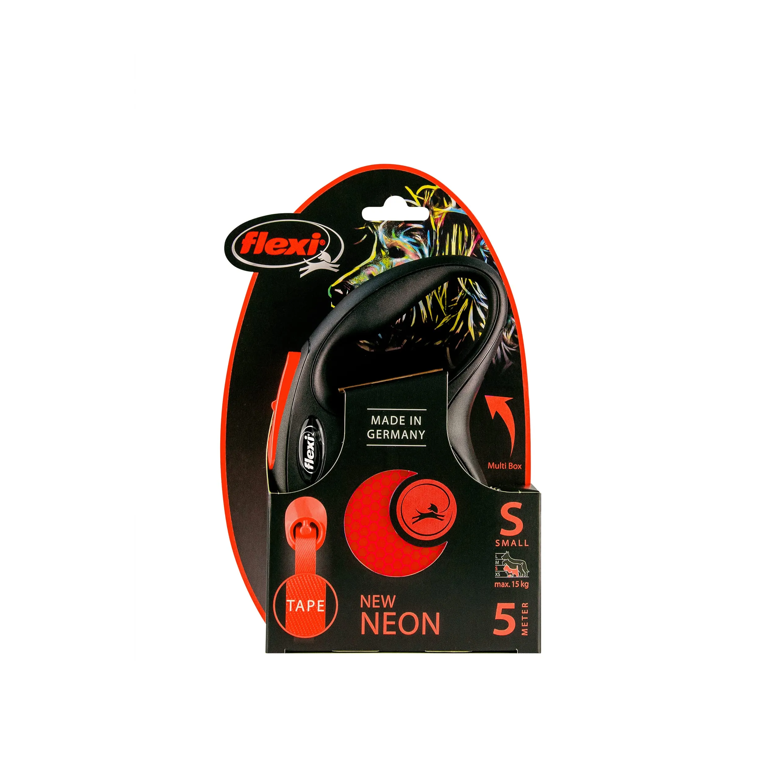 Flexi Nuova Neon Strap Leash - Orange - Size S - immagine 5