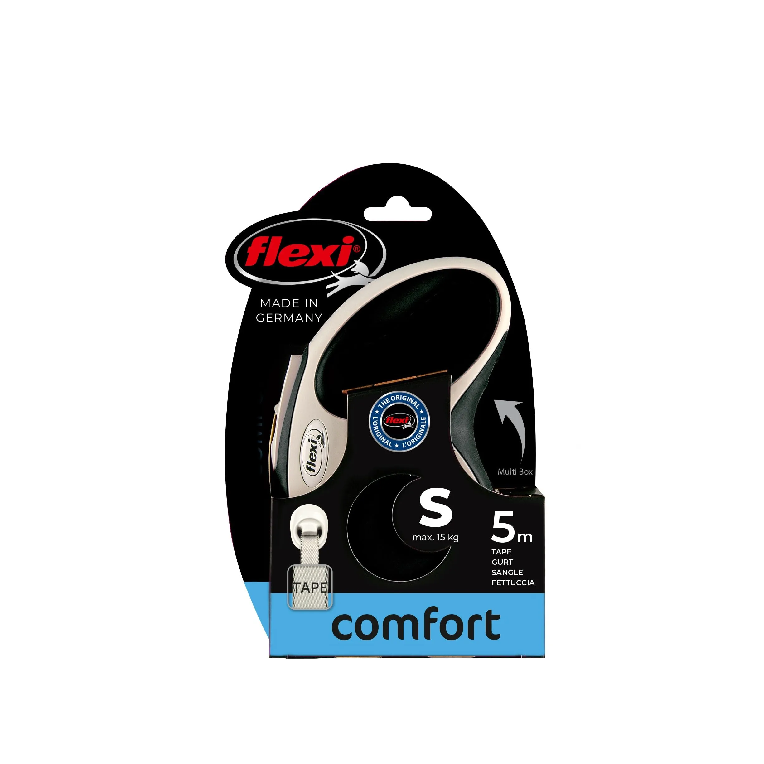 Flexi Nastro Nuovo Cinturino Comfort 220 g Nero S: 5 m (max. 15 kg) - immagine 2