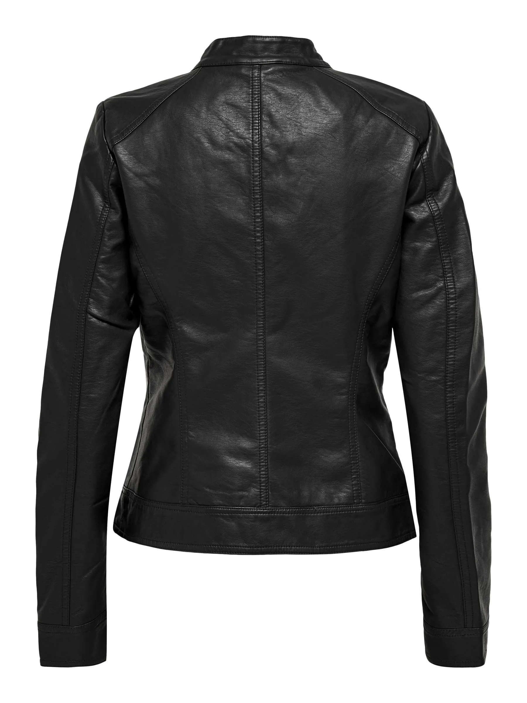 ONLY Bandit Faux Leather Biker Jacket for Women - Black - immagine 5