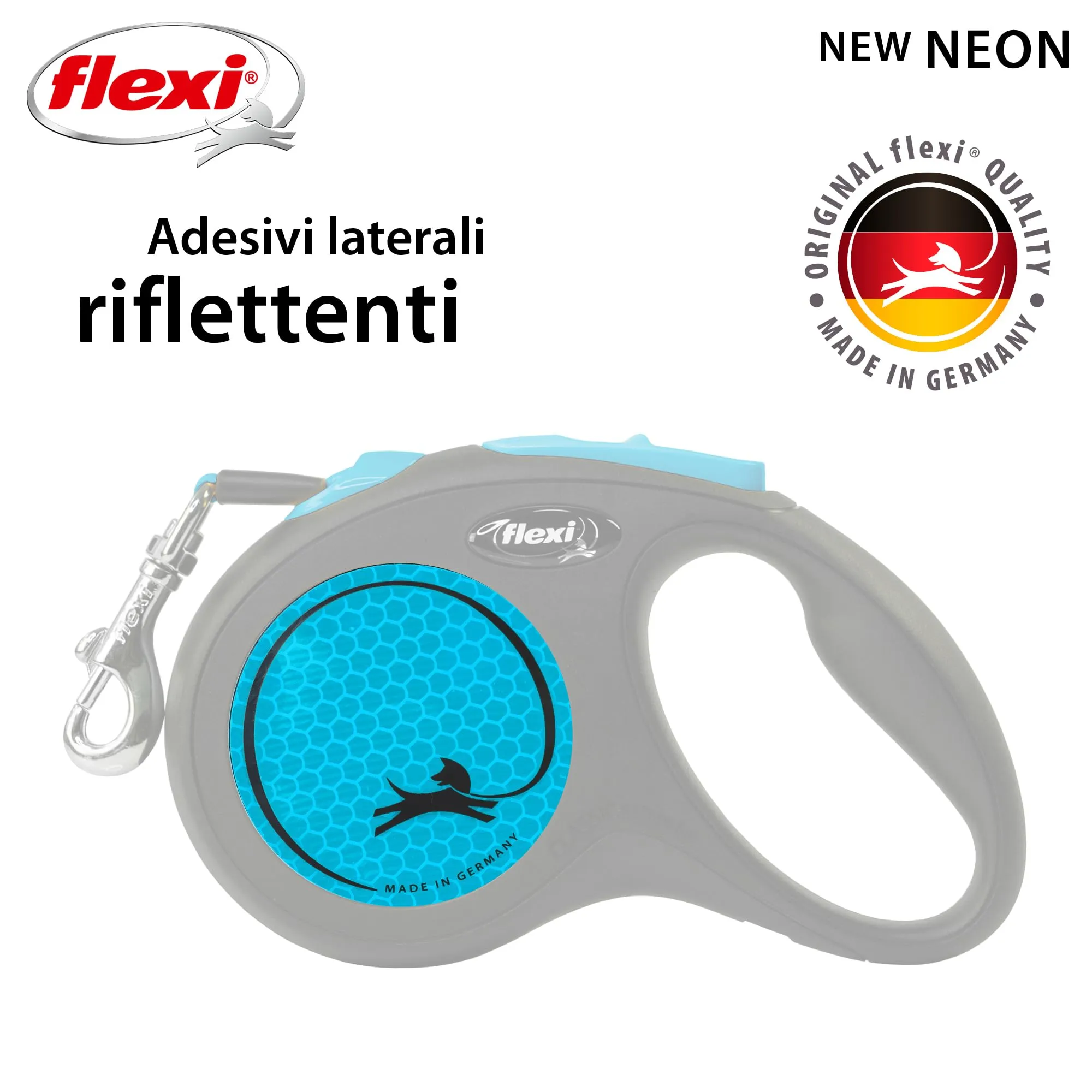 Flexi Nuova Neon Dog Leash - Blue - S - immagine 3