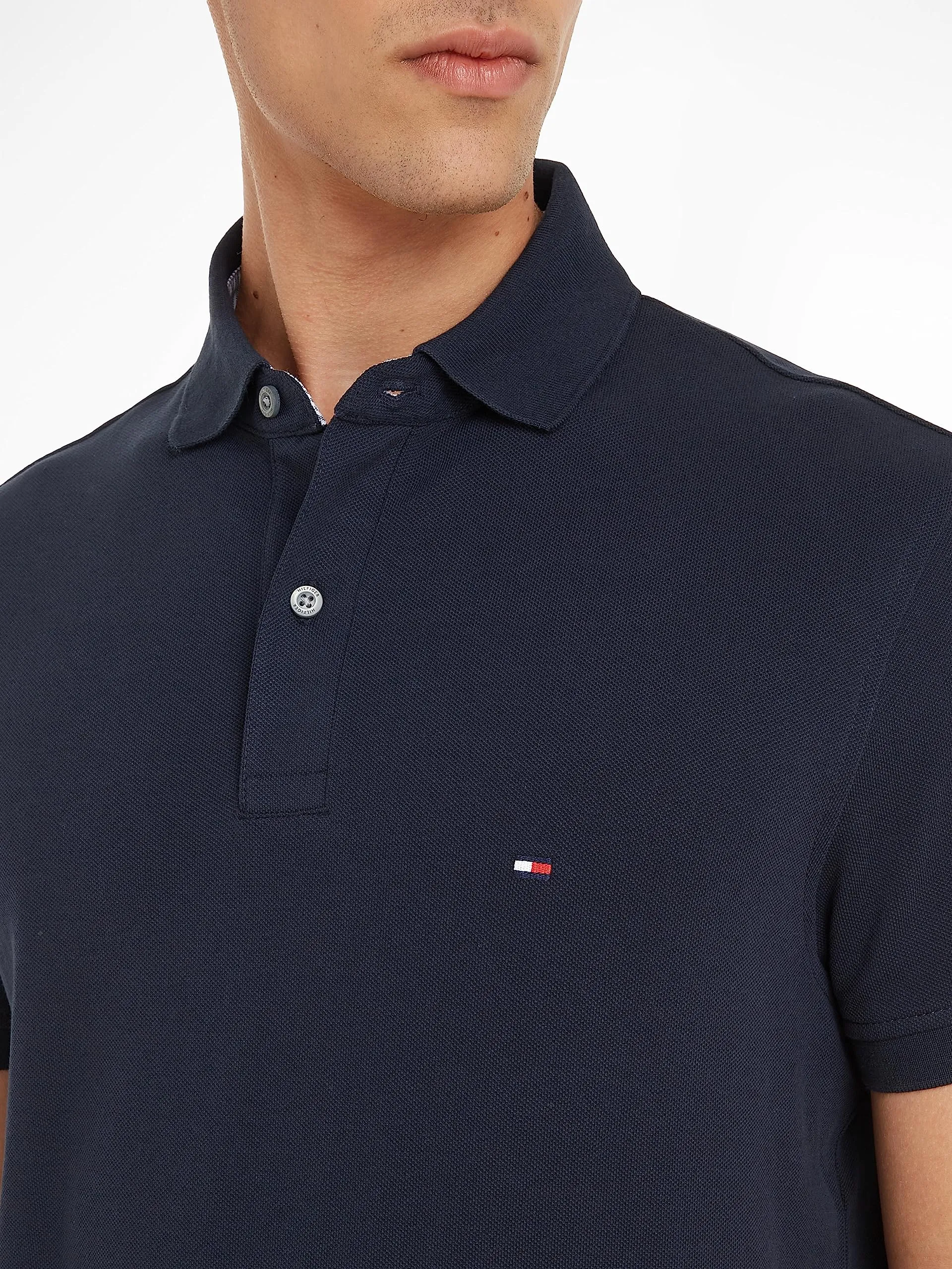 Tommy Hilfiger 1985 Regular Fit Polo Shirt Men, Blu Desert Sky, XXL - immagine 3