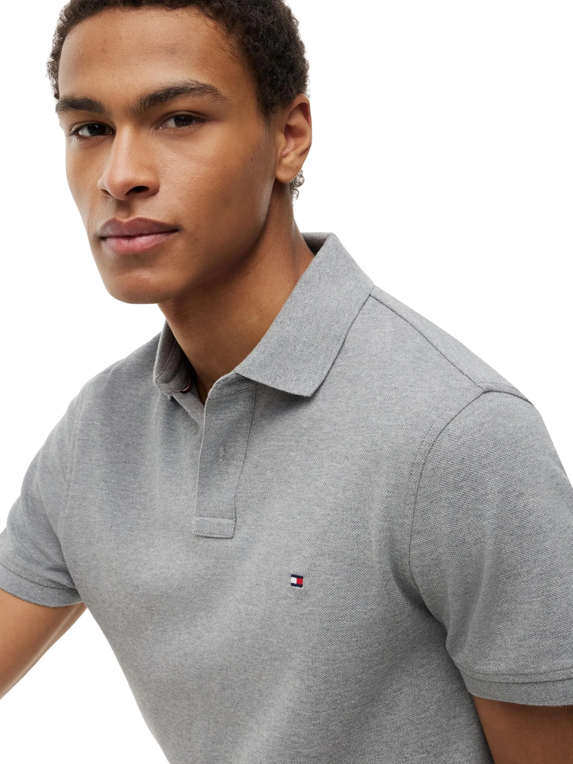Tommy Hilfiger 1985 Regular Fit Polo Shirt, Medium Grey Heather, L - immagine 4