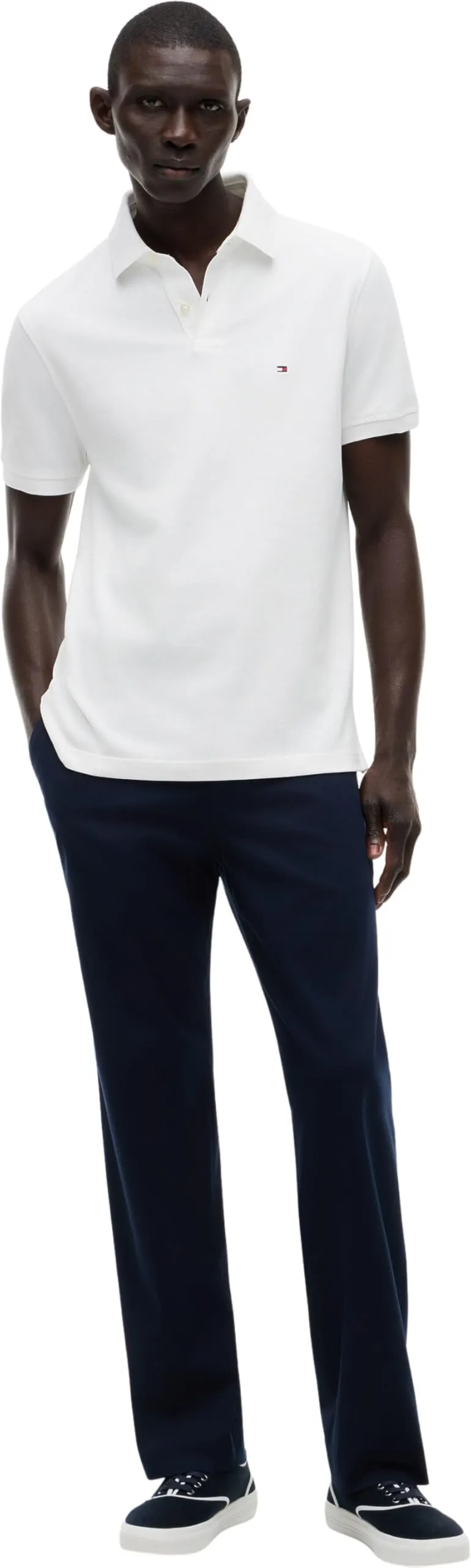 Tommy Hilfiger Polo Maniche Corte Uomo 1985 Regular Fit, Bianco, S - immagine 5