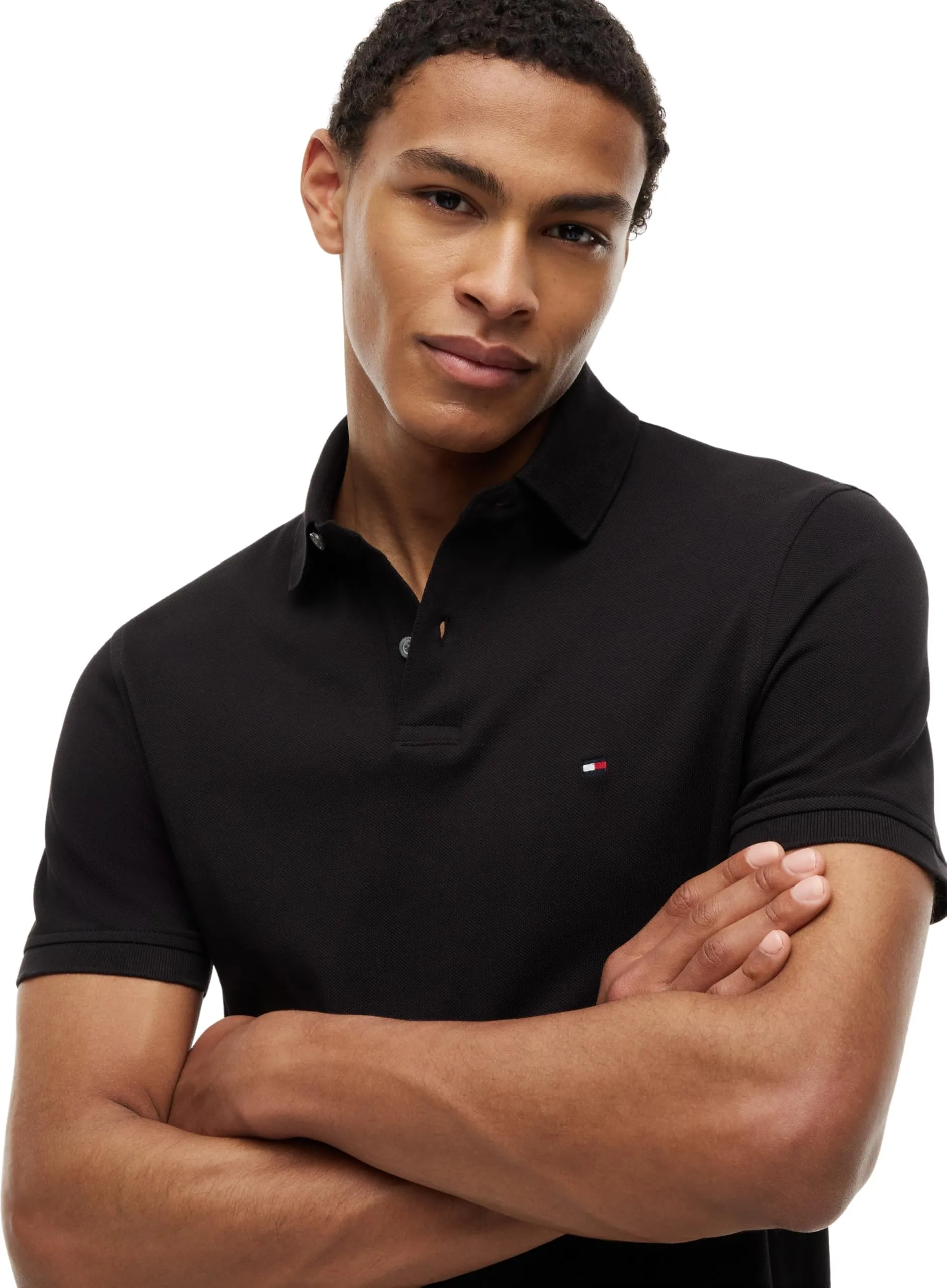 Tommy Hilfiger 1985 Regular Fit Polo Shirt, Black, XL - immagine 4