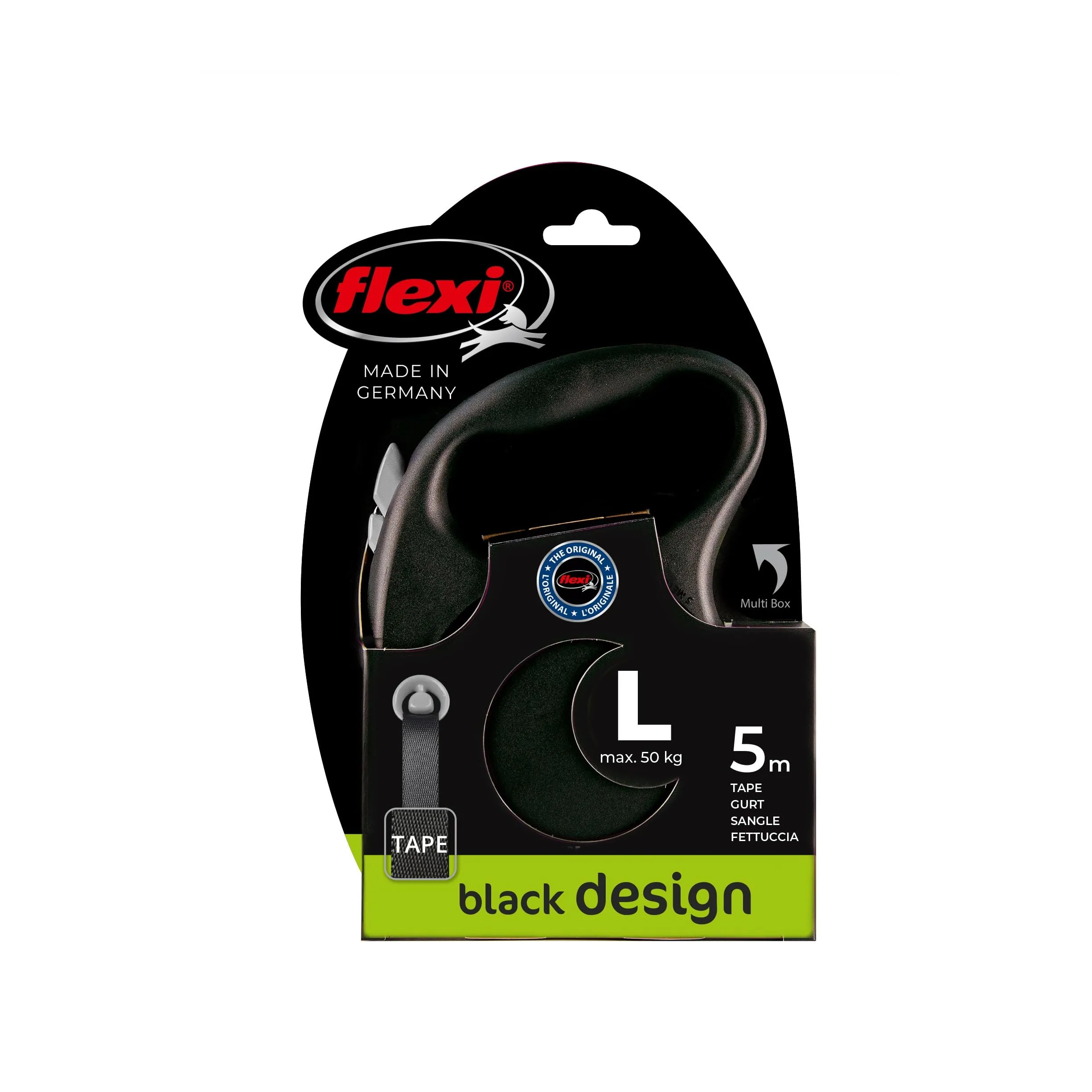 Flexi Avvolgicavo di design, Nero, Large (5m) - immagine 2
