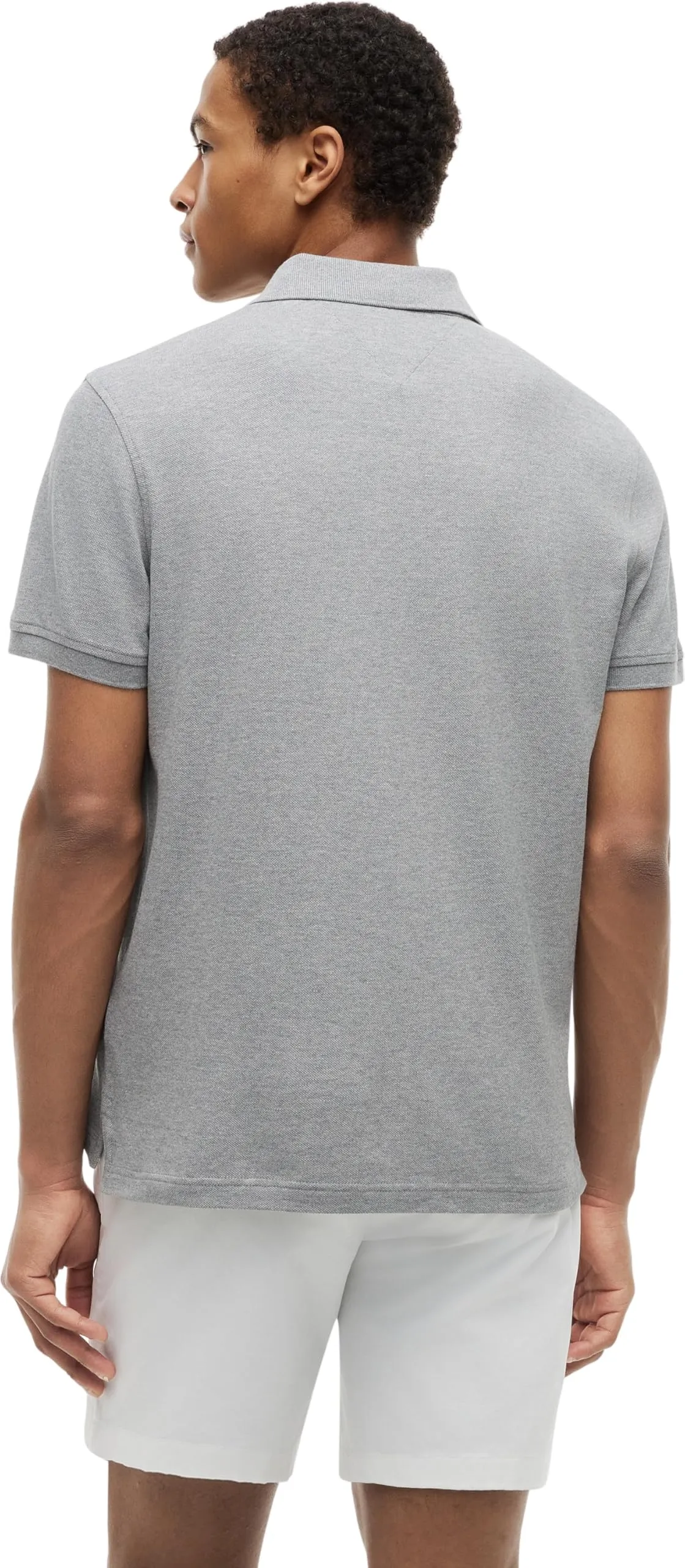 Tommy Hilfiger Uomo Maglietta Polo Maniche Corte 1985 Regular Fit, Medium Grey Heather, S - immagine 3